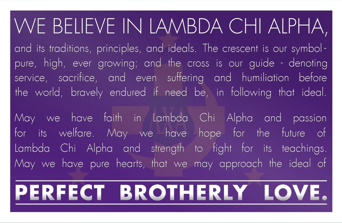 Creed - Lambda Chi Alpha.